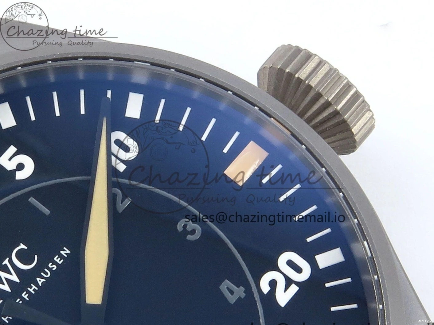 MIROTIME 0130 Big Pilot IW329701 M+F 1:1 Best Edition Black Dial on Brown Leather Strap MY RelaxedFit 7005